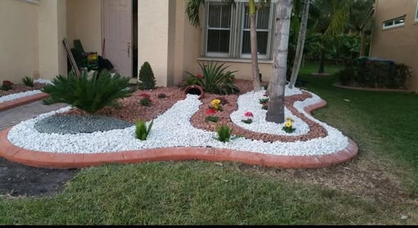 Curbed Front Yard Landscaping